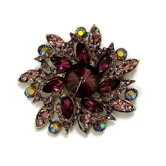 Jewelry - Large Purple Flower Brooch/Pendant